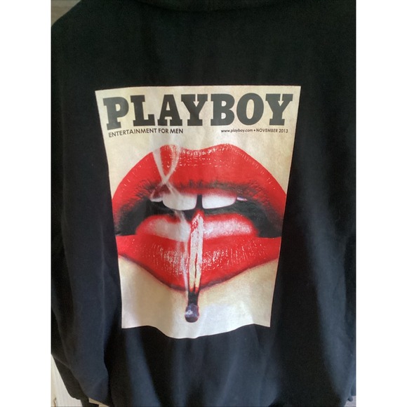 Playboy Misguided 2013 Black Hoodie Sweatshirt Preowned - Picture 7 of 11